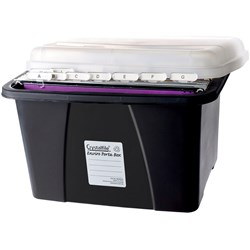 Box Crystalfile Enviro Porta With Files Black/Clear