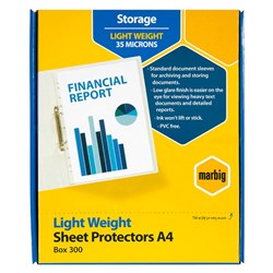 Marbig A4 Economy Sheet Protectors