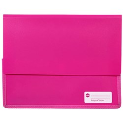 Marbig Pink A4 Heavy Duty Polypick Wallet