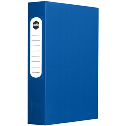 Box File Marbig A4 Polyprop 60mm W/Button Blue