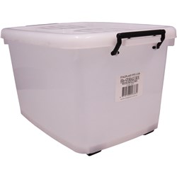 Storage Box With Rollers Italplast L660Xw390Xh345mm 55Lt