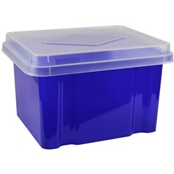 Storage Box Italplast 32 Litre Tint Purple L450Xw360Xh250mm