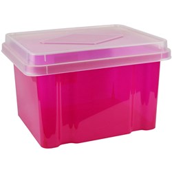 Storage Box Italplast 32 Litre Tint Pink L450Xw360Xh250mm
