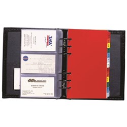 Business Card Debden Binder Tabbed 6R Black