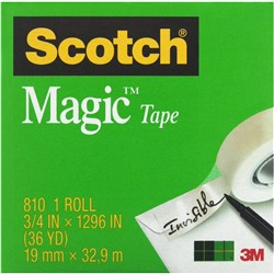 Scotch 810 19mmx33m Magic Tape Boxed