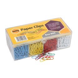 Paper Clip Marbig Large Assorted Colour