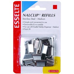 Refill NalClip Esselte S/steel Medium