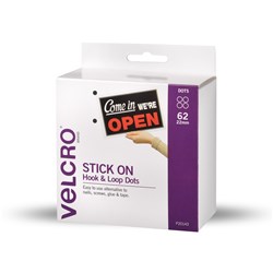 Velcro White Spots Hook & Loop 22mm