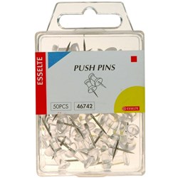Pins Push Esselte Clear