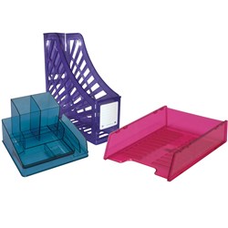 Italplast Tint Blue Desk Organiser