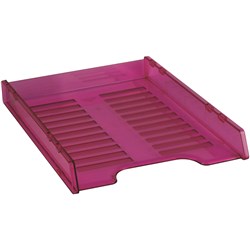 Italplast Tint Pink Slimline Multi Fit Document Tray