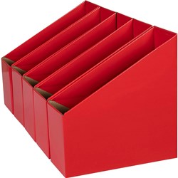 Marbig Book Boxes Small 9Wx25Dx27H cm Red