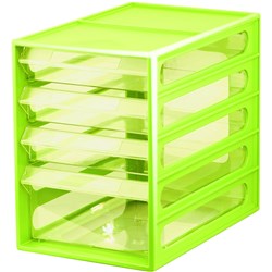 Italplast Lime Office Organiser Cabinet