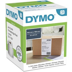 Label Dymo Labelwriter Shipping White 104mmx159mm