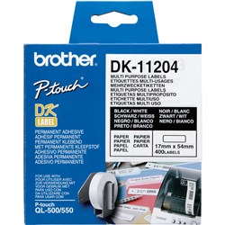 Label Brother Return Address 17mmx54mm