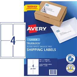 Label Laser Avery Parcel L7169-100 99.1x139mm 4 P/page