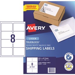 Avery L7165-100 99.1X67.7mm 8 P/Page Parcel Laser Label