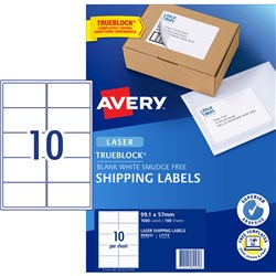 Avery L7173 99.1x57mm 10 P/page Shipping Laser Labels