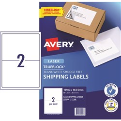 Avery L7168-20 199.1x143.5mm 2 P/page Laser Shipping Labels