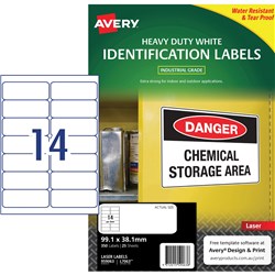 Label Laser Avery H/Duty Address L7063-25 99.1X38.1mm 14 P/Page