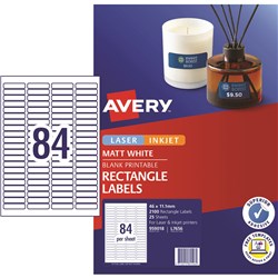Label Laser Avery 35mm Slide L7656-25 46X11.11mm 84 P/Page