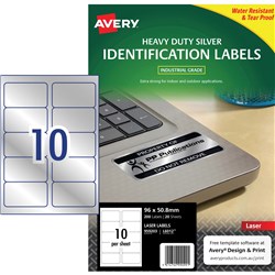 Label Laser Avery H/Duty L6012 99.1X57mm 10 P/Page