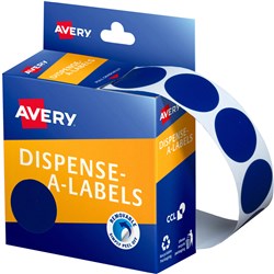 Avery 24mm Blue Circle/Dot Dispenser Labels