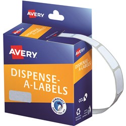 Label Avery Dispenser Pack Rectangle 10X24mm White