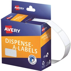Label Avery Dispenser Pack Rectangle 13X24mm White