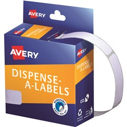 Label Avery Dispenser Pack Rectangle 13X49mm White