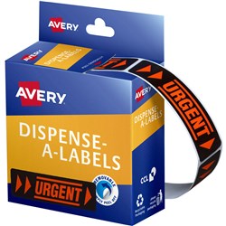 Label Avery Dispenser Pack Urgent 19x64mm