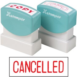 X-Stamper 1119 Cancelled Red Self Inking Stamp