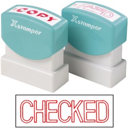 X-Stamper 1038 Checked Red Self Inking Stamp