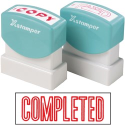 X-Stamper 1026 Completed Red Self Inking Stamp