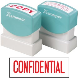 X-Stamper 1130 Confidential Red Self Inking Stamp