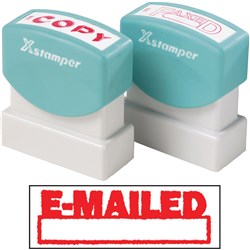 X-Stamper 1650 Emailed/Date Red Self Inking Stamp