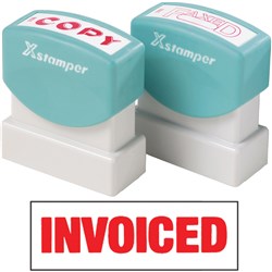 X-Stamper 1532 Invoiced Red Self Inking Stamp