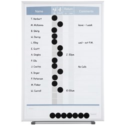 In/Out Board Quartet Matrix 15 Name Portrait 410X280mm