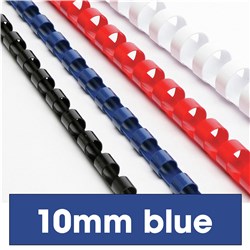 Binding Coil Plastic 21 Ring 9.5mm Blue