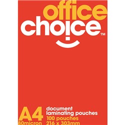 Office Choice A4 80 Micron Laminating Pouch