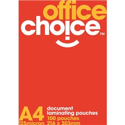 Office Choice A4 125 Micron Laminating Pouch