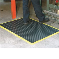 Mat Italplast Bubble Black/Yellow Bevelled Edges 1200X900mm