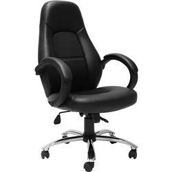 Chair Rapidline Cleo Comfort Black Pu/Fabric Inlay