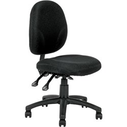 Chair Typist Lincoln Medium Back W/Out Arms Fabric Black