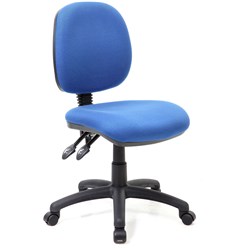 Chair Task Crescent W/Out Arms Fabric Blue