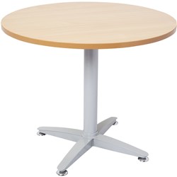 Table Rapid Span Round D900mm Beech Top Silver Base