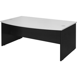 Desk Logan Bow Front 1800X900 White/Ironstone