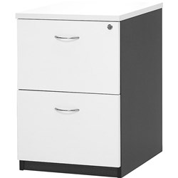 Filing Cabinet Logan 2 Drawer White/Ironstone