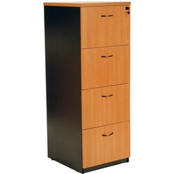 Filing Cabinet Logan 4 Drawer Beech/Ironstone