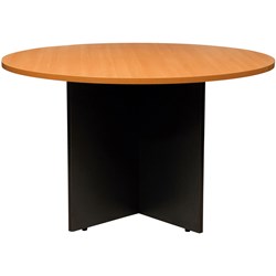 Meeting Table Logan 900 Diameter Beech/Ironstone